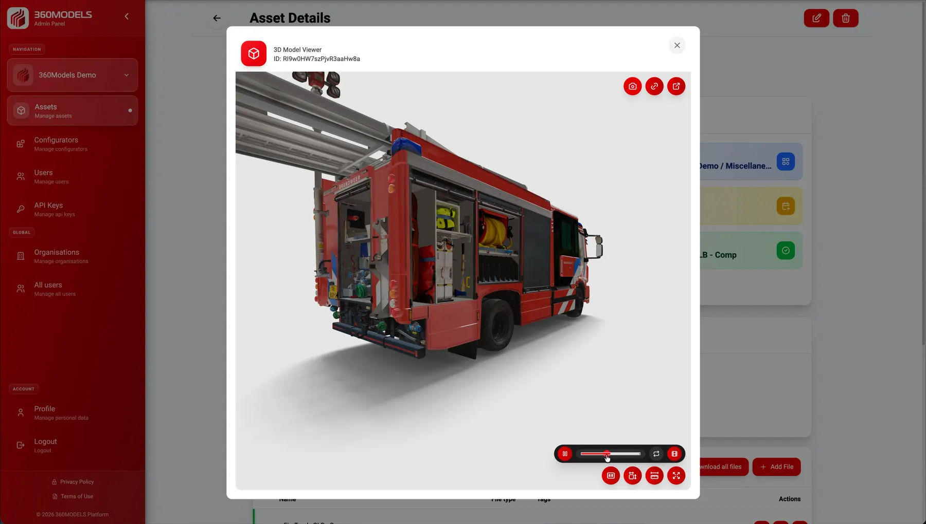 360models detailweergave van een 3D object