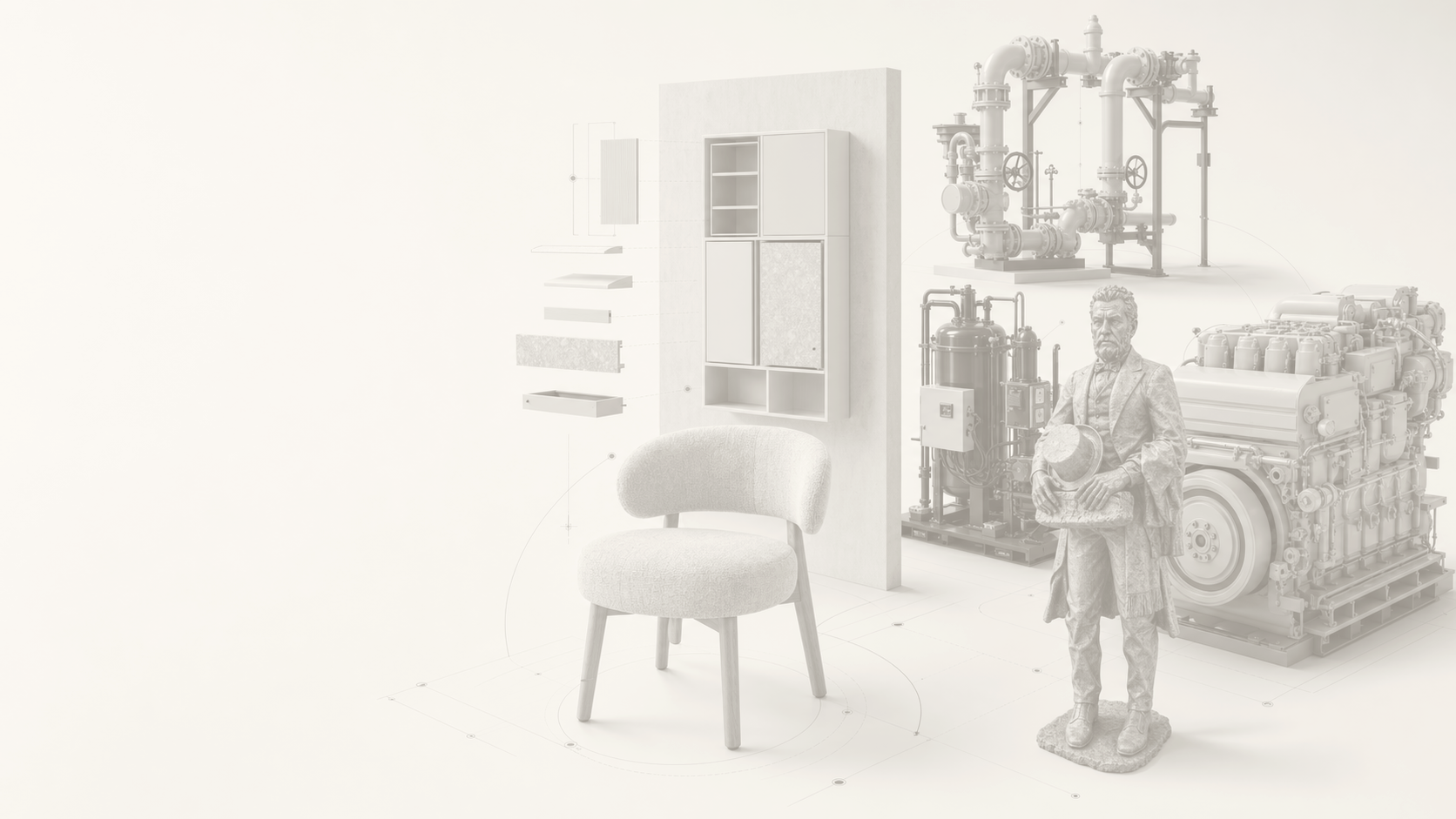 360models 3D omgeving met configureerbare meubels, technische installaties en cultureel erfgoed