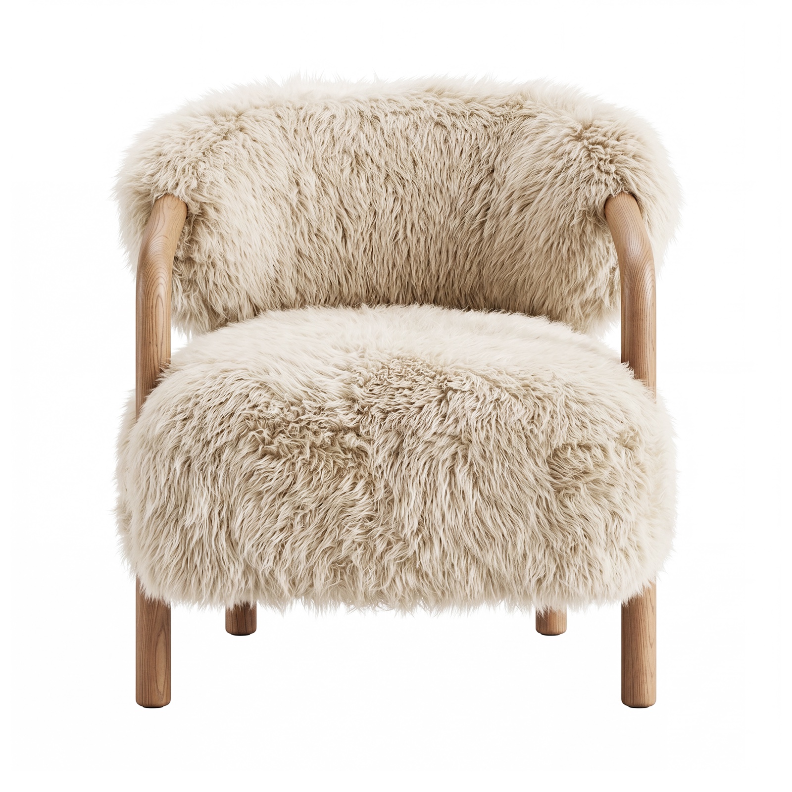 Gecentreerde packshot van een fauteuil op een witte achtergrond